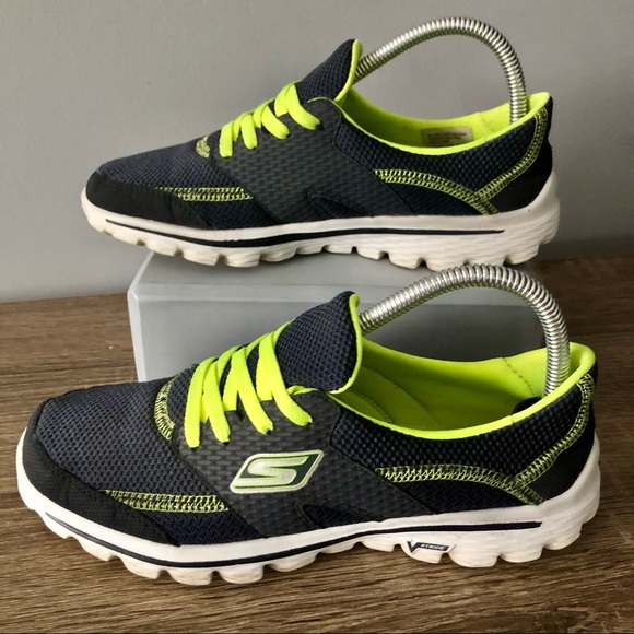 lime green skechers go walk